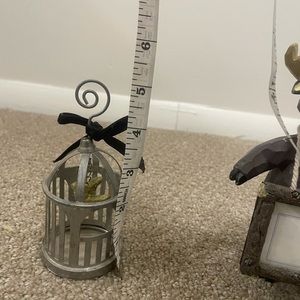 Yellow sparkle bird picture holder